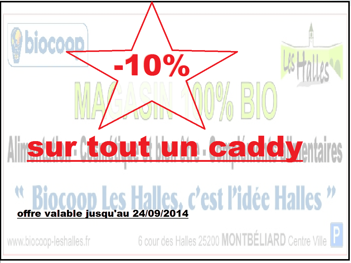 10% de réduction sur le caddy !!!